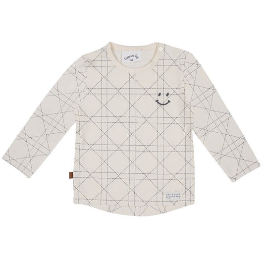 Karos T-Shirt Kinder | Cremefarben