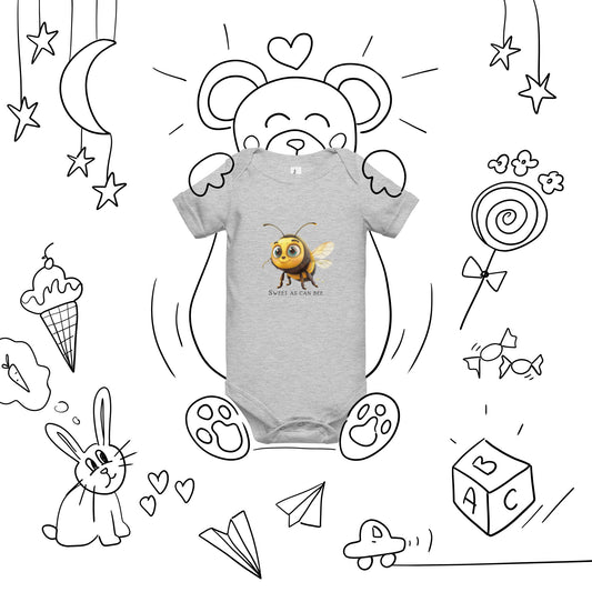 "Sweet as Can Bee" Baby-Body aus 100% Baumwolle mit Bienen-Design und leichtem Windelwechsel