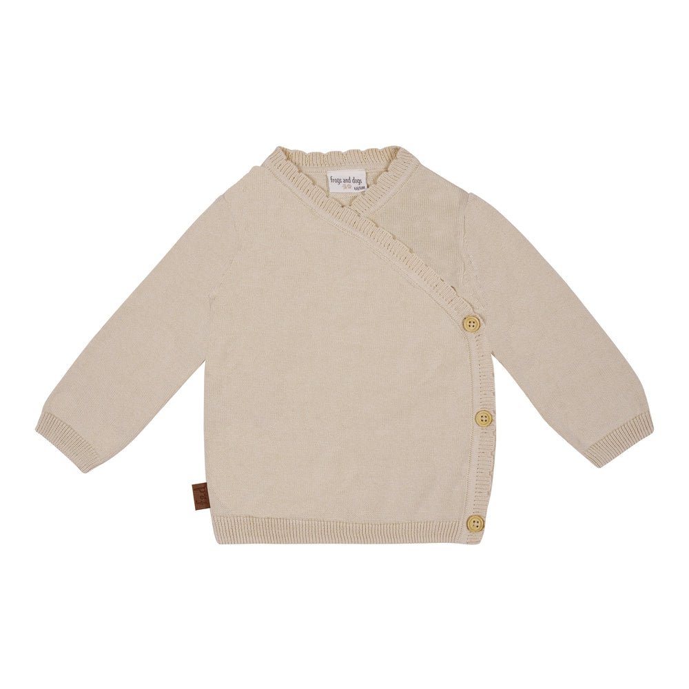 Gestricktes Wickelshirt | Cappuccino