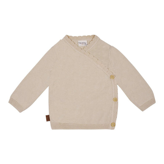 Gestricktes Wickelshirt | Cappuccino
