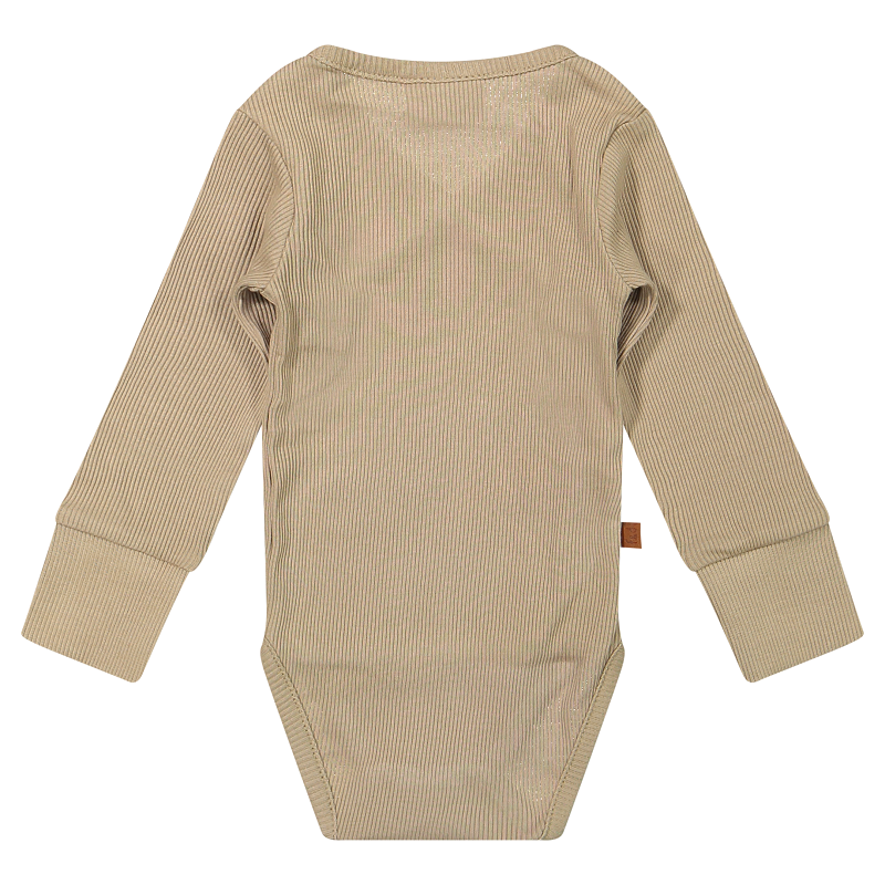 Strampler Rib 2x2 Bio | Taupe