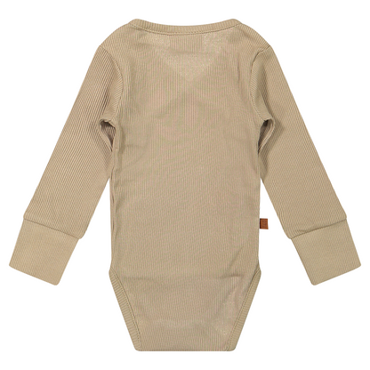 Strampler Rib 2x2 Bio | Taupe