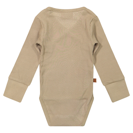 Strampler Rib 2x2 Bio | Taupe