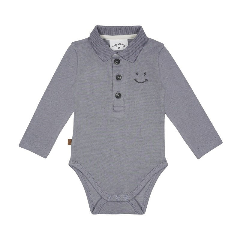 Smile Polo Strampler Baby | Grau