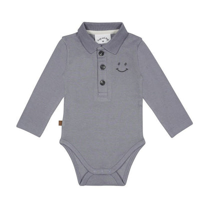 Smile Polo Strampler Baby | Grau