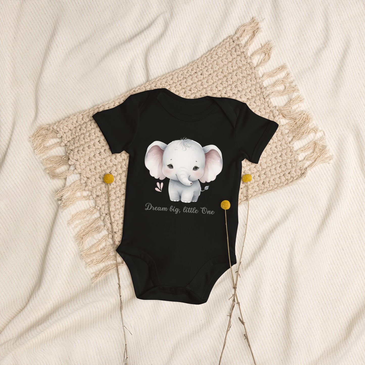 Babystrampler aus Bio-Baumwolle - Dream big, little one