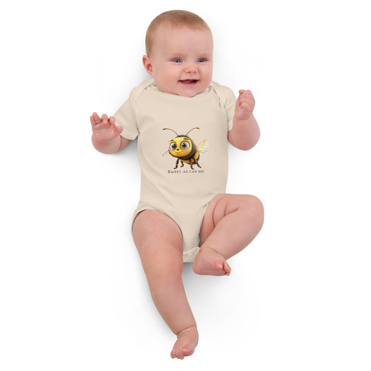 "Sweet as Can Bee" Öko-Bio-Bodysuit aus 100% zertifizierter Bio-Baumwolle für Babys