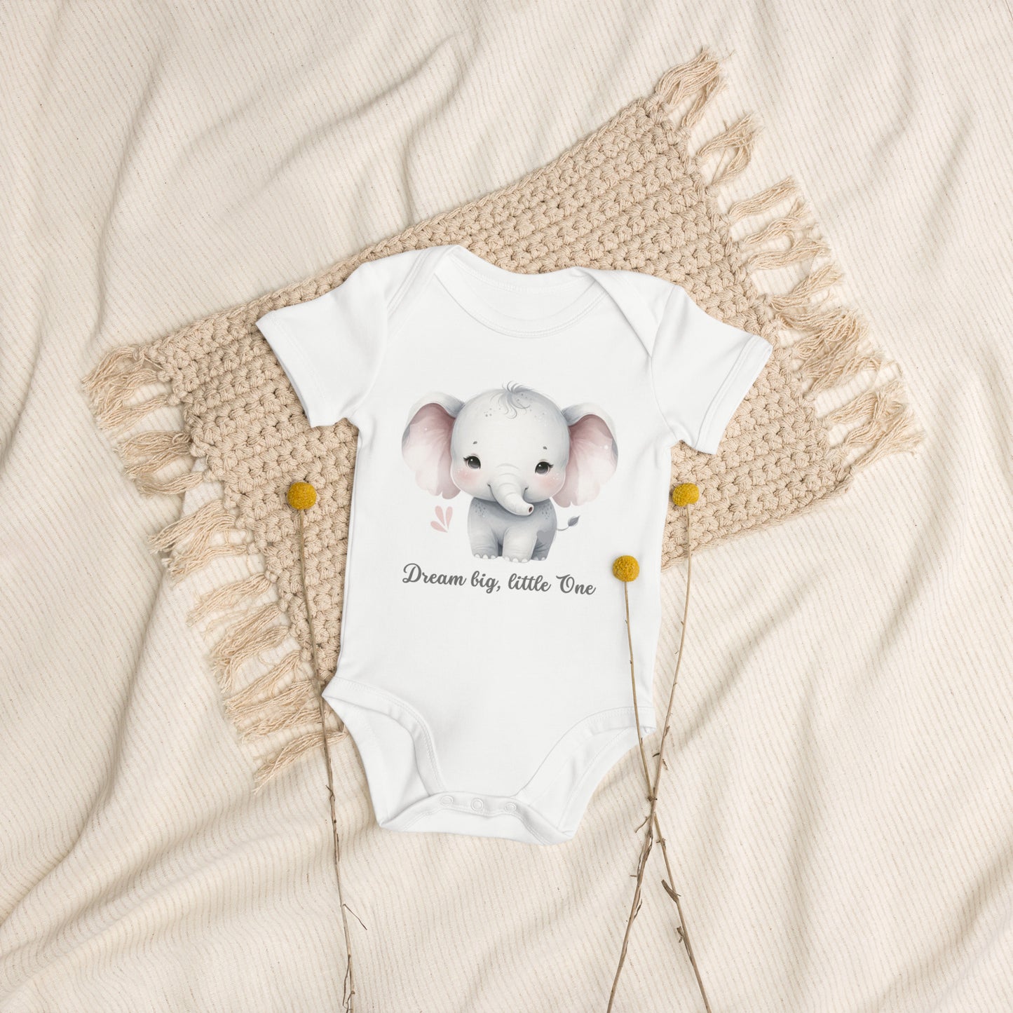 Babystrampler aus Bio-Baumwolle - Dream big, little one