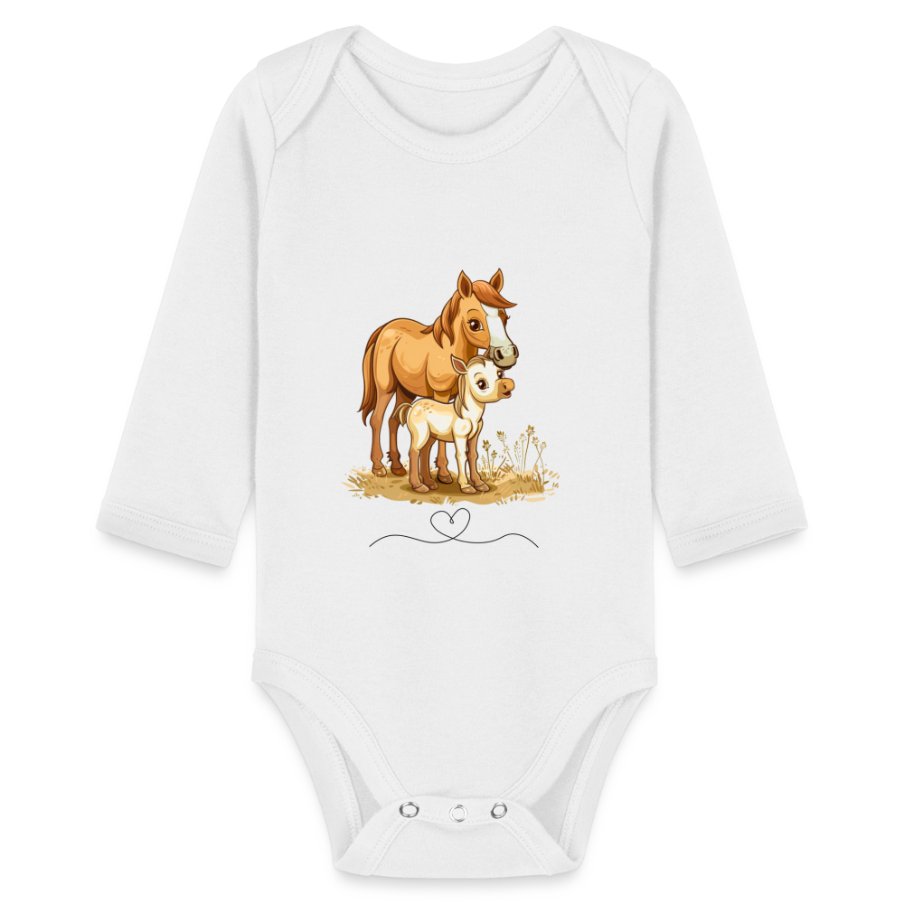 Baby Bio-Langarm-Body - weiß