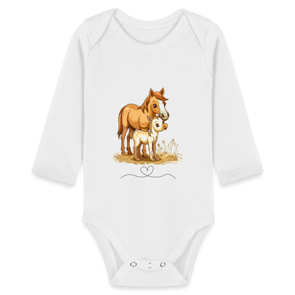 Baby Bio-Langarm-Body - weiß