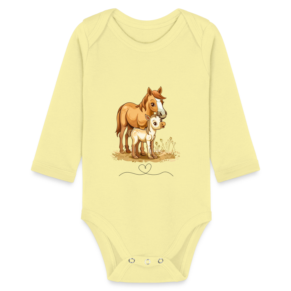 Baby Bio-Langarm-Body - Hellgelb