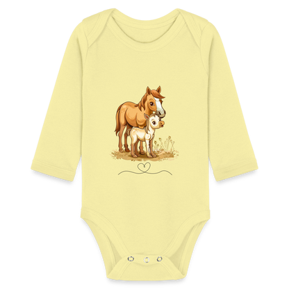 Baby Bio-Langarm-Body - Hellgelb