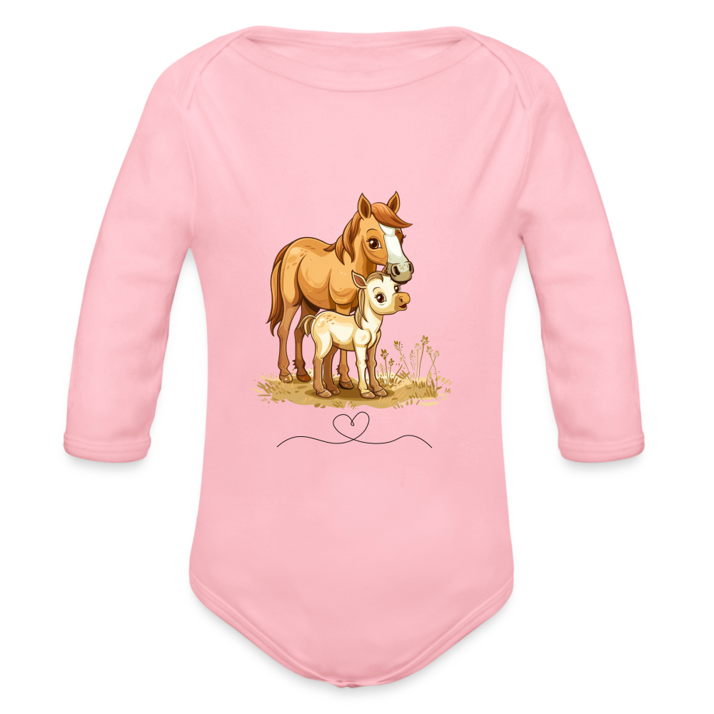 Baby Bio-Langarm-Body - Hellrosa
