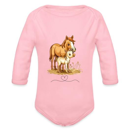 Baby Bio-Langarm-Body - Hellrosa
