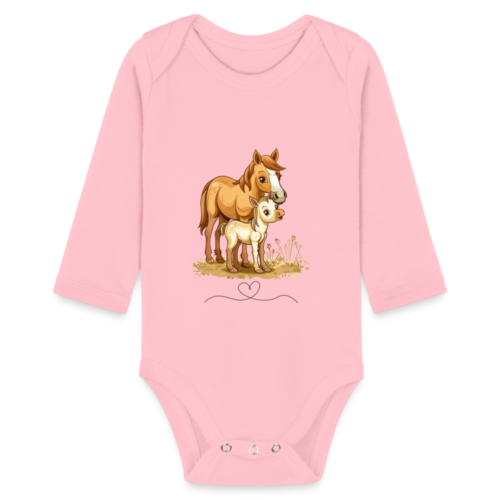 Baby Bio-Langarm-Body - Hellrosa