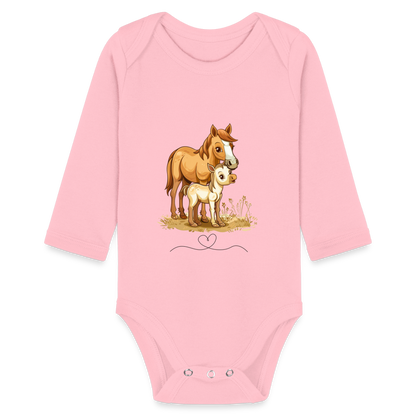 Baby Bio-Langarm-Body - Hellrosa