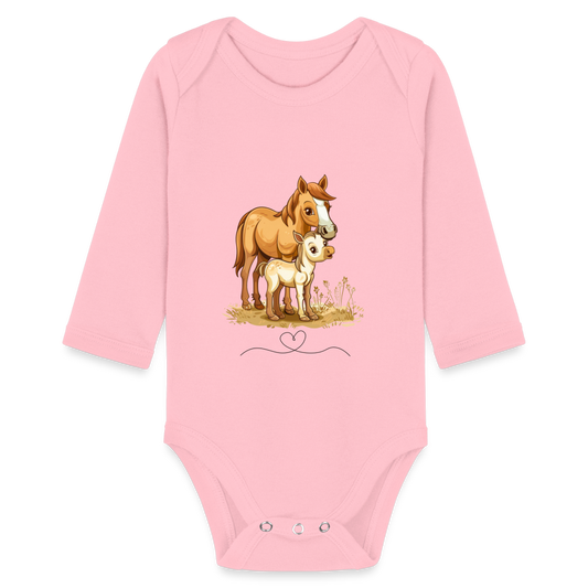 Baby Bio-Langarm-Body - Hellrosa