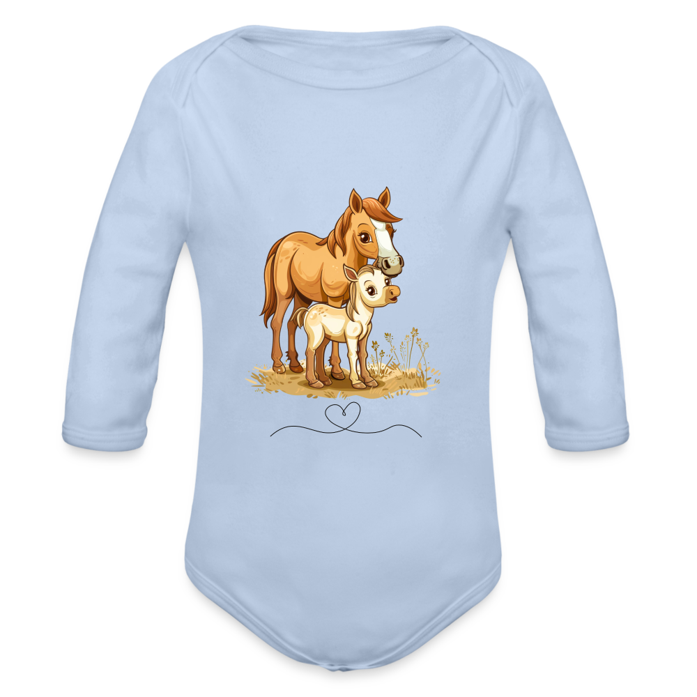 Baby Bio-Langarm-Body - Sky
