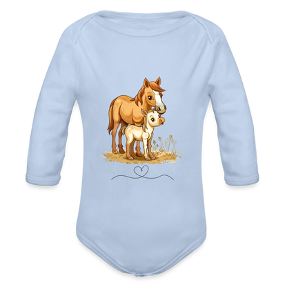 Baby Bio-Langarm-Body - Sky