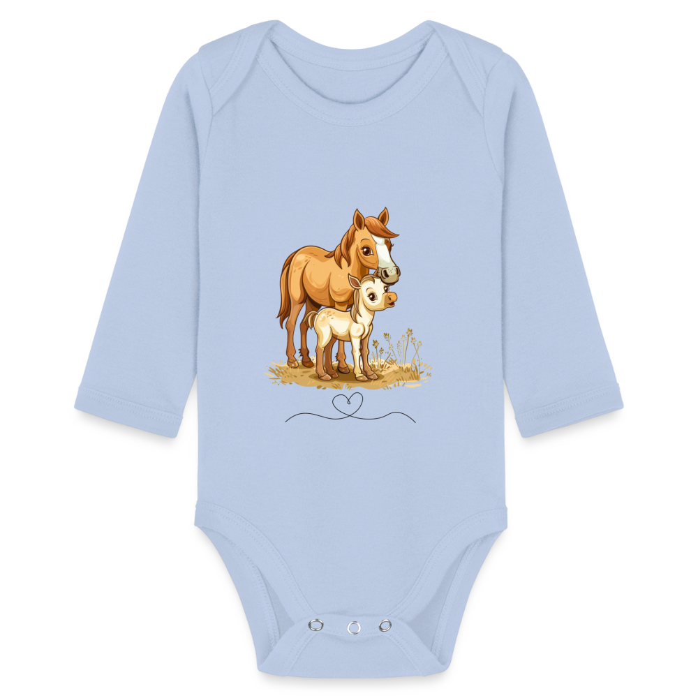 Baby Bio-Langarm-Body - Sky