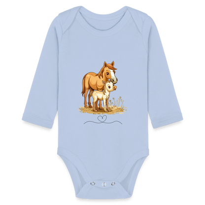 Baby Bio-Langarm-Body - Sky