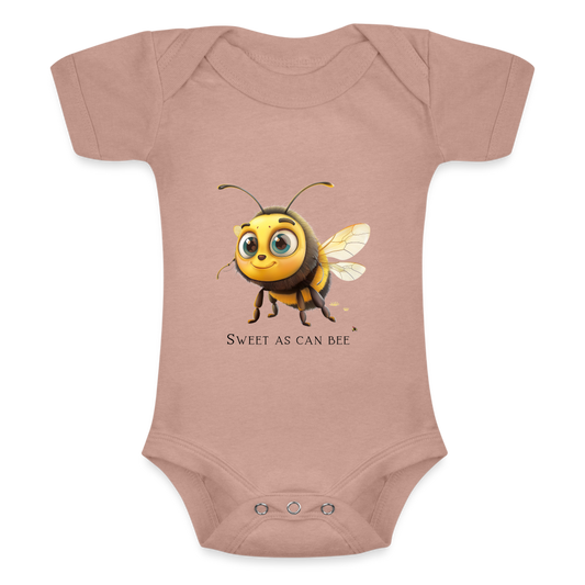 Baby Tri-Blend-Kurzarm-Body - Sweet As Can Bee - Pfirsich