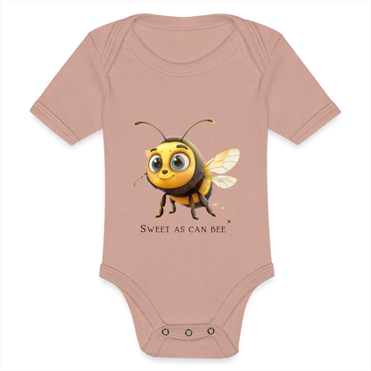 Baby Tri-Blend-Kurzarm-Body - Sweet As Can Bee - Pfirsich