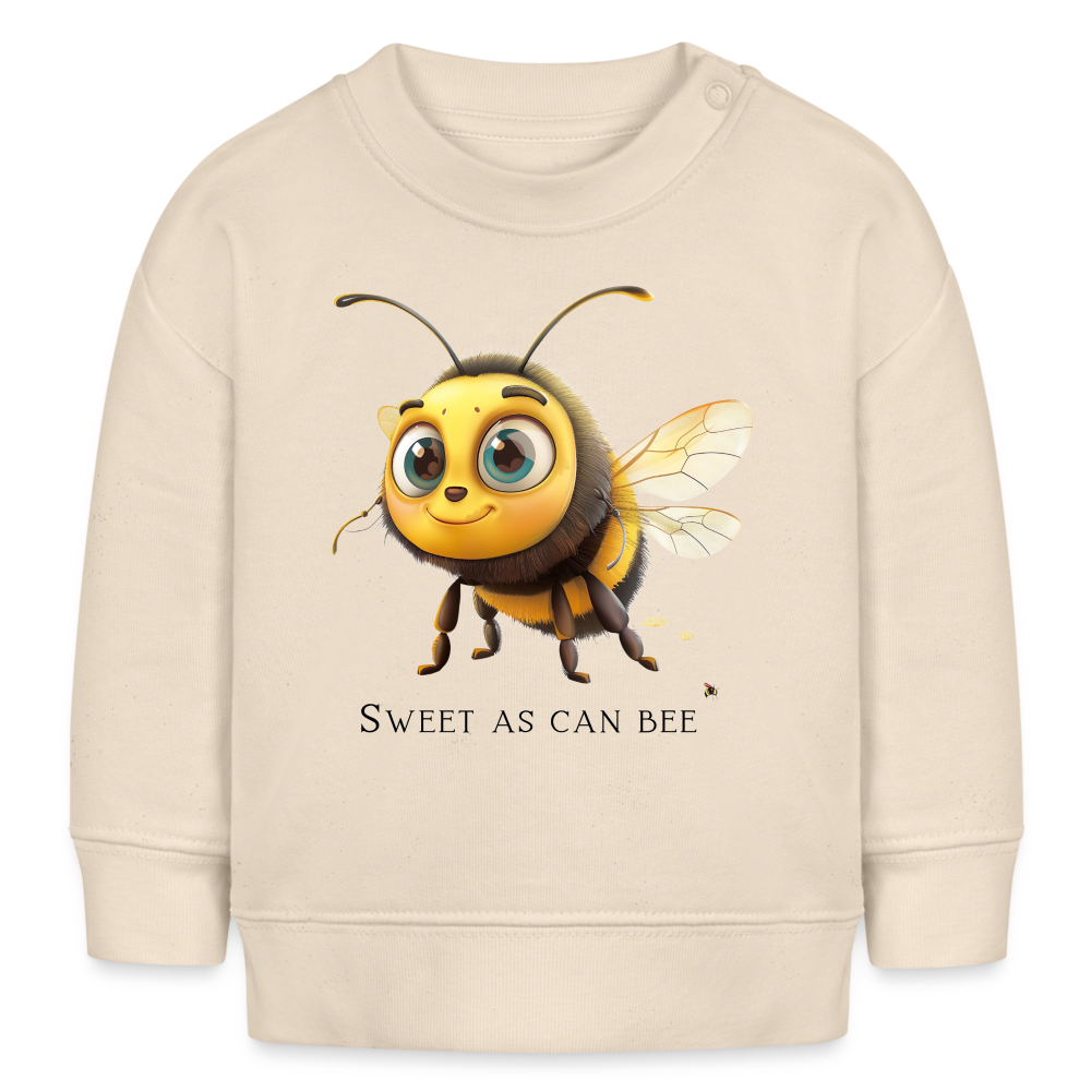 Bio-Sweatshirt BABY CHANGER - Sweet As Can Bee - Naturweiß
