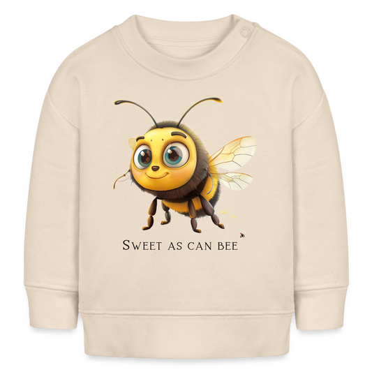 Bio-Sweatshirt BABY CHANGER - Sweet As Can Bee - Naturweiß