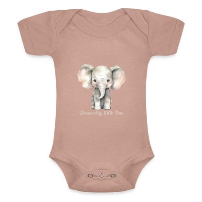 Baby Tri-Blend-Kurzarm-Body - Dream big, little one - Pfirsich