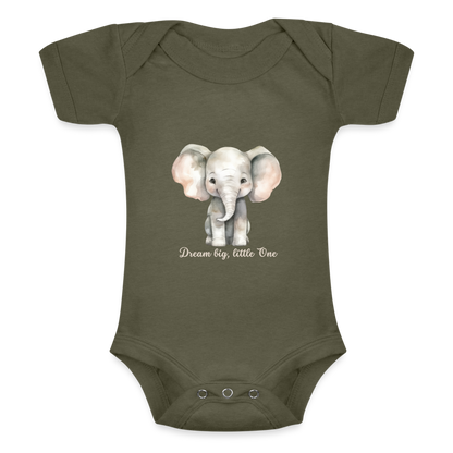Baby Tri-Blend-Kurzarm-Body - Dream big, little one - Olive