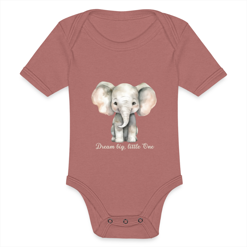 Baby Tri-Blend-Kurzarm-Body - Dream big, little one - Malve