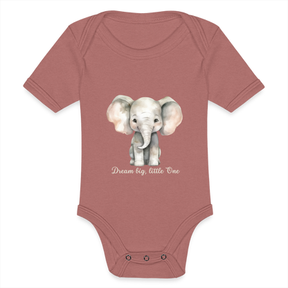 Baby Tri-Blend-Kurzarm-Body - Dream big, little one - Malve