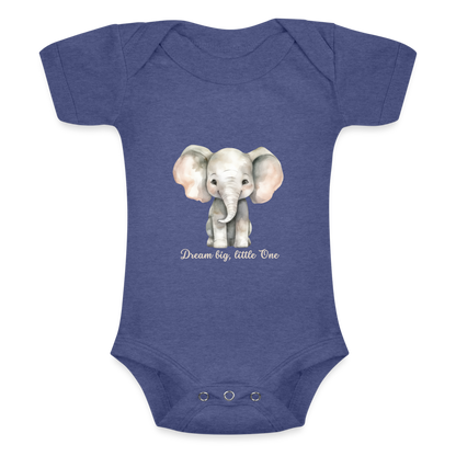 Baby Tri-Blend-Kurzarm-Body - Dream big, little one - Blau