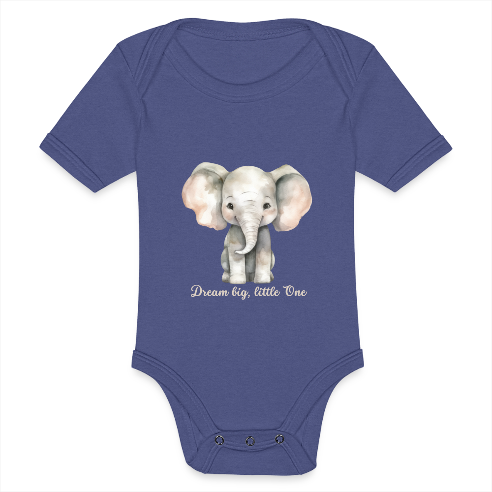 Baby Tri-Blend-Kurzarm-Body - Dream big, little one - Blau