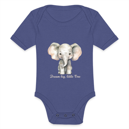 Baby Tri-Blend-Kurzarm-Body - Dream big, little one - Blau