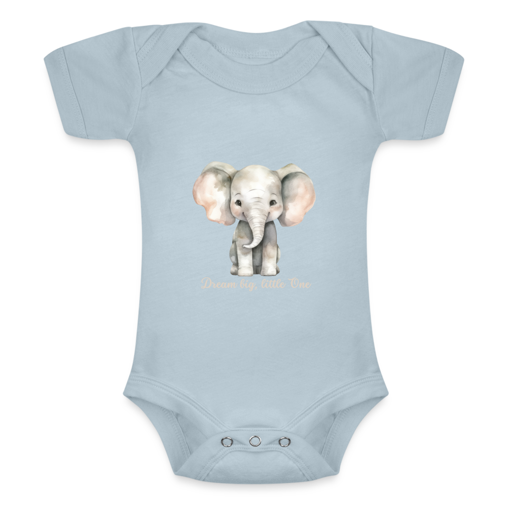 Baby Tri-Blend-Kurzarm-Body - Dream big, little one - Eisblau