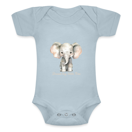 Baby Tri-Blend-Kurzarm-Body - Dream big, little one - Eisblau
