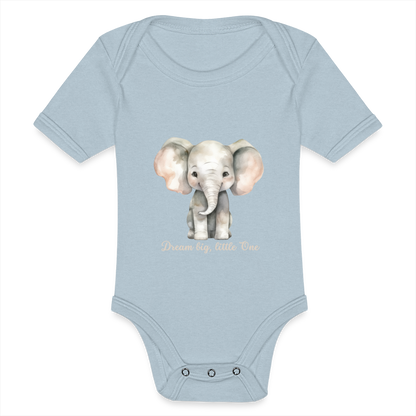 Baby Tri-Blend-Kurzarm-Body - Dream big, little one - Eisblau