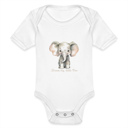 Baby Bio-Kurzarm-Body - Dream big, little one - weiß
