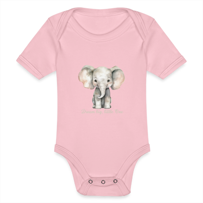 Baby Bio-Kurzarm-Body - Dream big, little one - Hellrosa