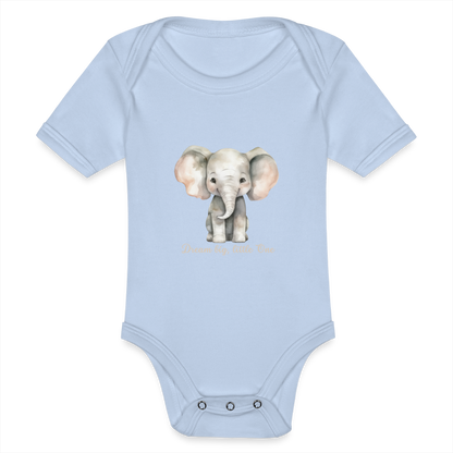 Baby Bio-Kurzarm-Body - Dream big, little one - Sky