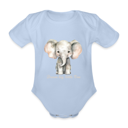 Baby Bio-Kurzarm-Body - Dream big, little one - Sky