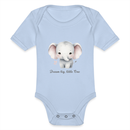 Baby Bio-Kurzarm-Body - Dream big, little one - Sky