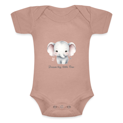 Baby Tri-Blend-Kurzarm-Body - Dream big, little one - Pfirsich