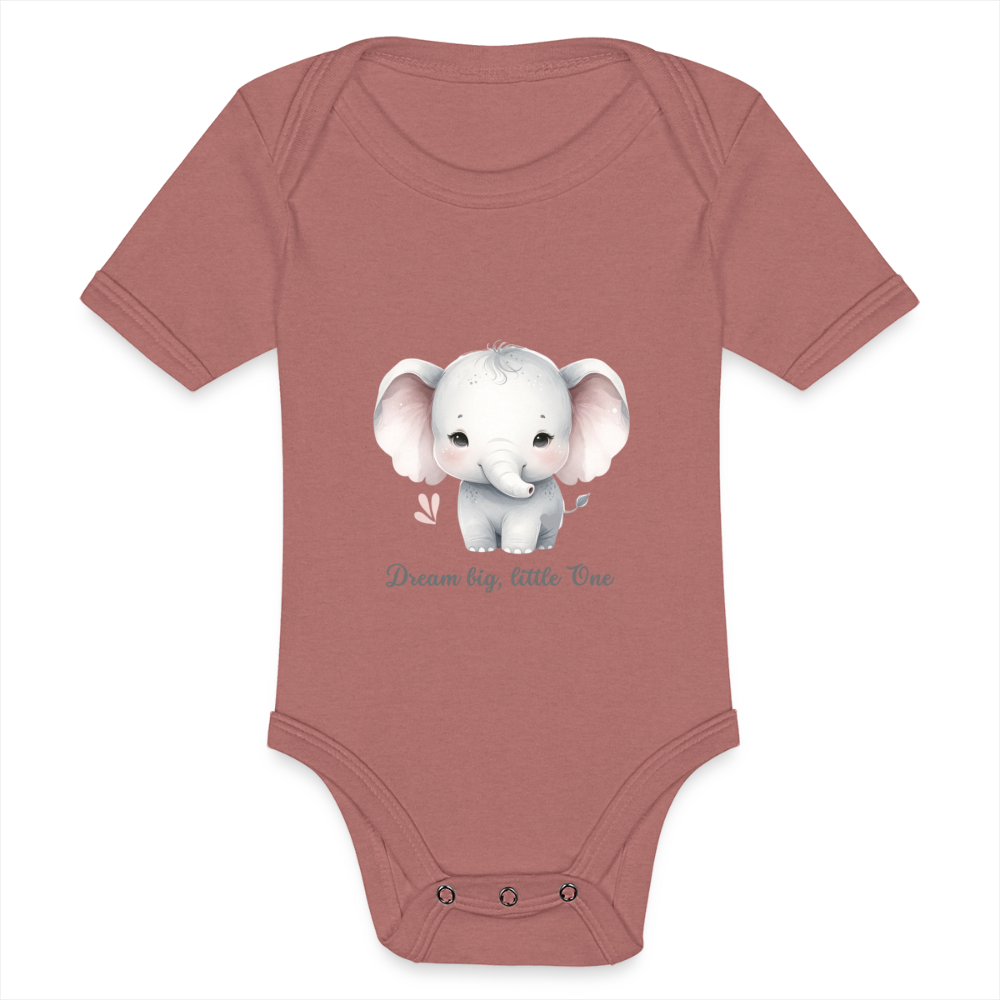 Baby Tri-Blend-Kurzarm-Body - Dream big, little one - Malve