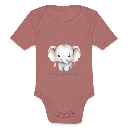 Baby Tri-Blend-Kurzarm-Body - Dream big, little one - Malve