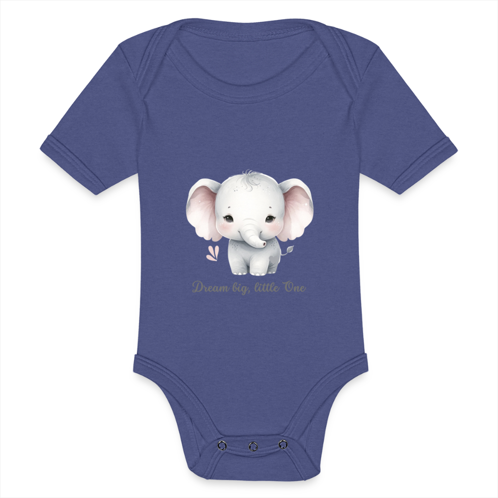 Baby Tri-Blend-Kurzarm-Body - Dream big, little one - Blau