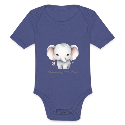 Baby Tri-Blend-Kurzarm-Body - Dream big, little one - Blau