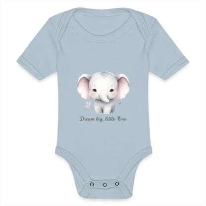Baby Tri-Blend-Kurzarm-Body - Dream big, little one - Eisblau